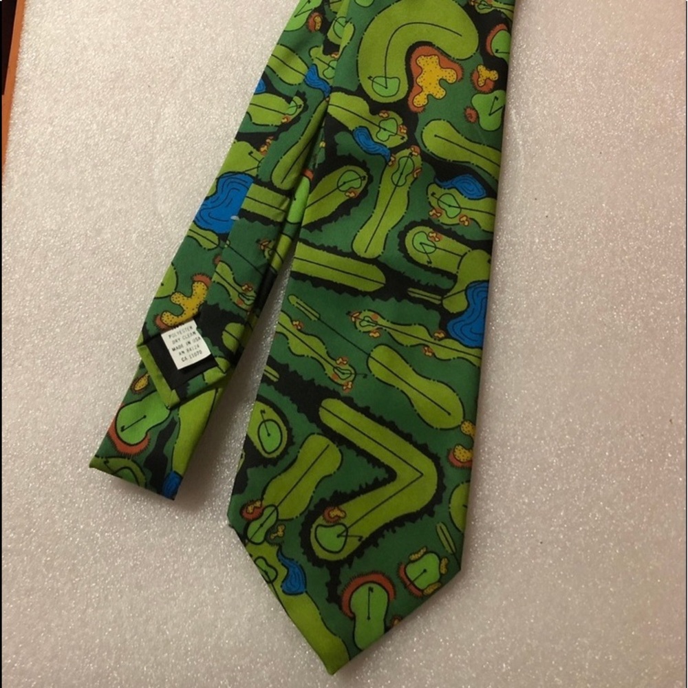 Vintage 1996 Ralph Marlin Golf Scorecard necktie